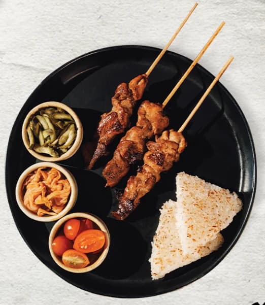 Chicken Yakitori w/ House kimchi & Pickle