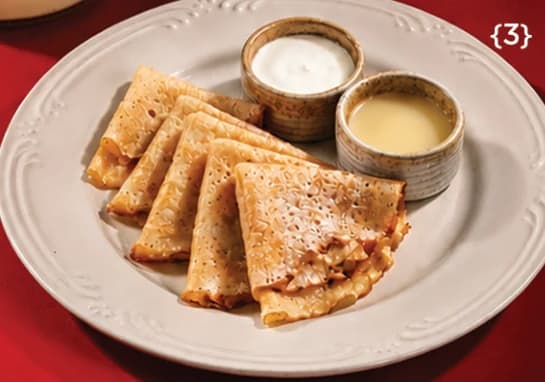 Crepes w/ Sour Cream & Condensed Milk