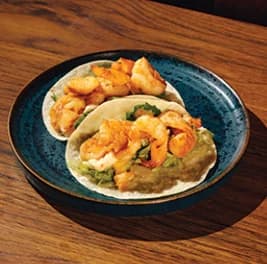 Tacos w/ Mango & Prawn